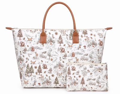 BOLSA TOTE GRANDE CON COSMETIQUERA BOSQUE