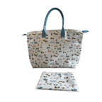 BOLSA TOTE GRANDE CON COSMETIQUERA CARS