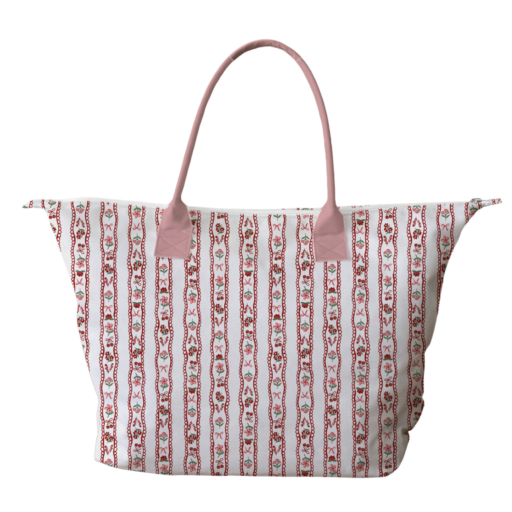 BOLSA TOTE GRANDE CON COSMETIQUERA FLORES