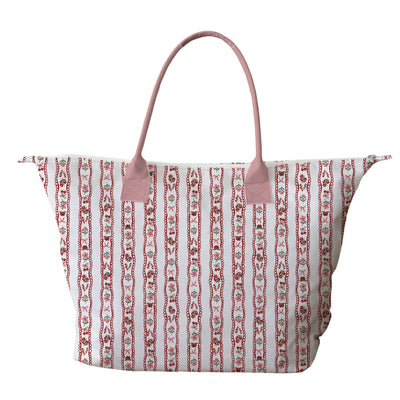 BOLSA TOTE GRANDE CON COSMETIQUERA FLORES