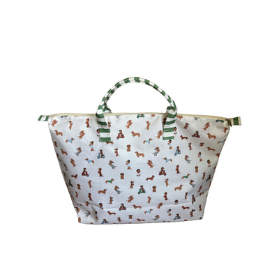 BOLSA TOTE GRANDE CON COSMETIQUERA PERROS SALCHICHA NIÑO