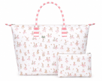 BOLSA TOTE GRANDE CON COSMETIQUERA RATONAS BAILARINAS