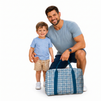 BOLSA DE VIAJE AJEDREZ AZUL