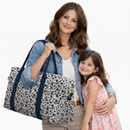 BOLSA DE VIAJE FLORES AZULES