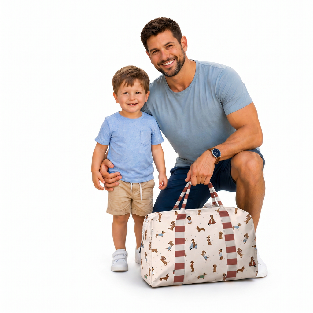 BOLSA DE VIAJE PERROS SALCHICHA UNISEX ROJO