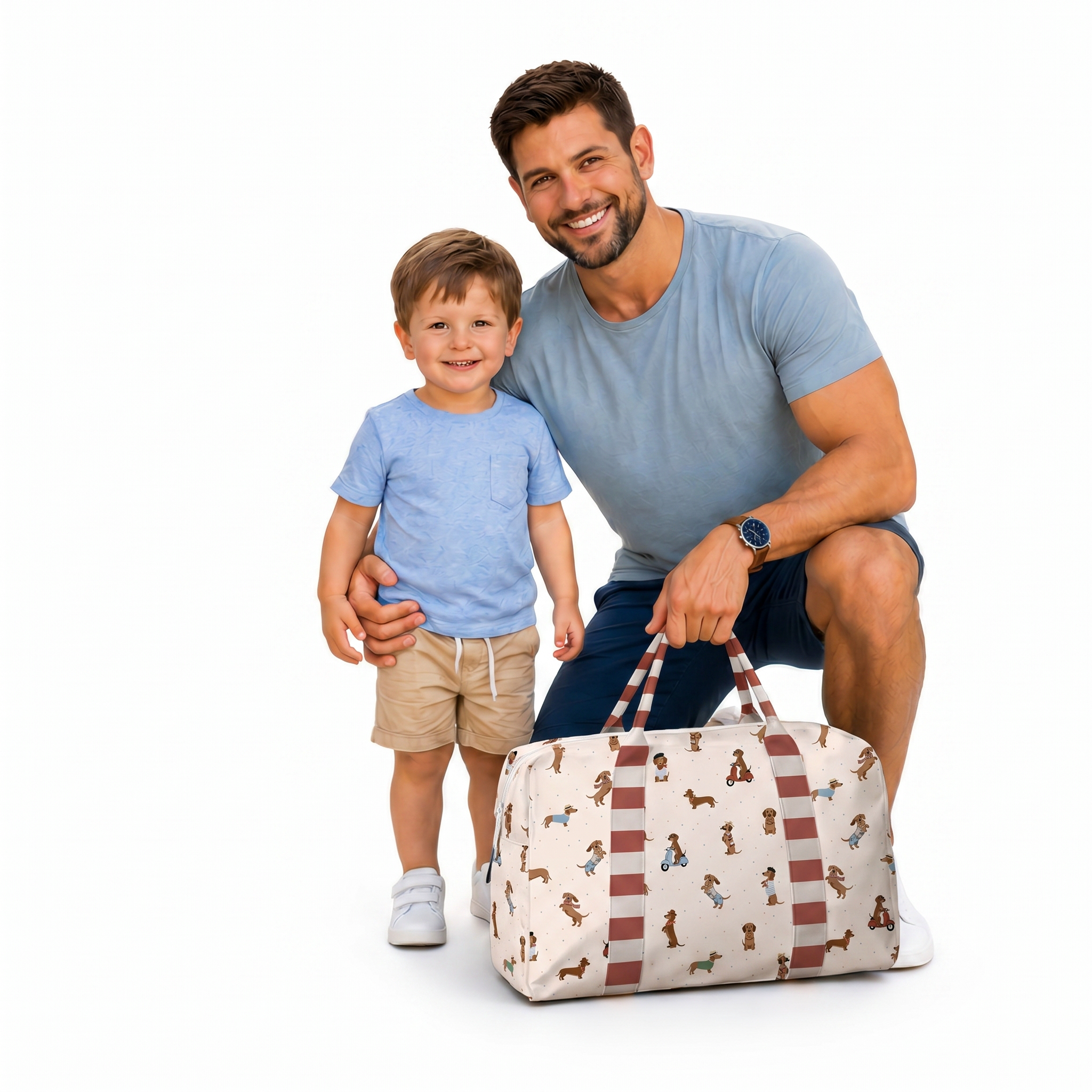 BOLSA DE VIAJE PERROS SALCHICHA UNISEX ROJO