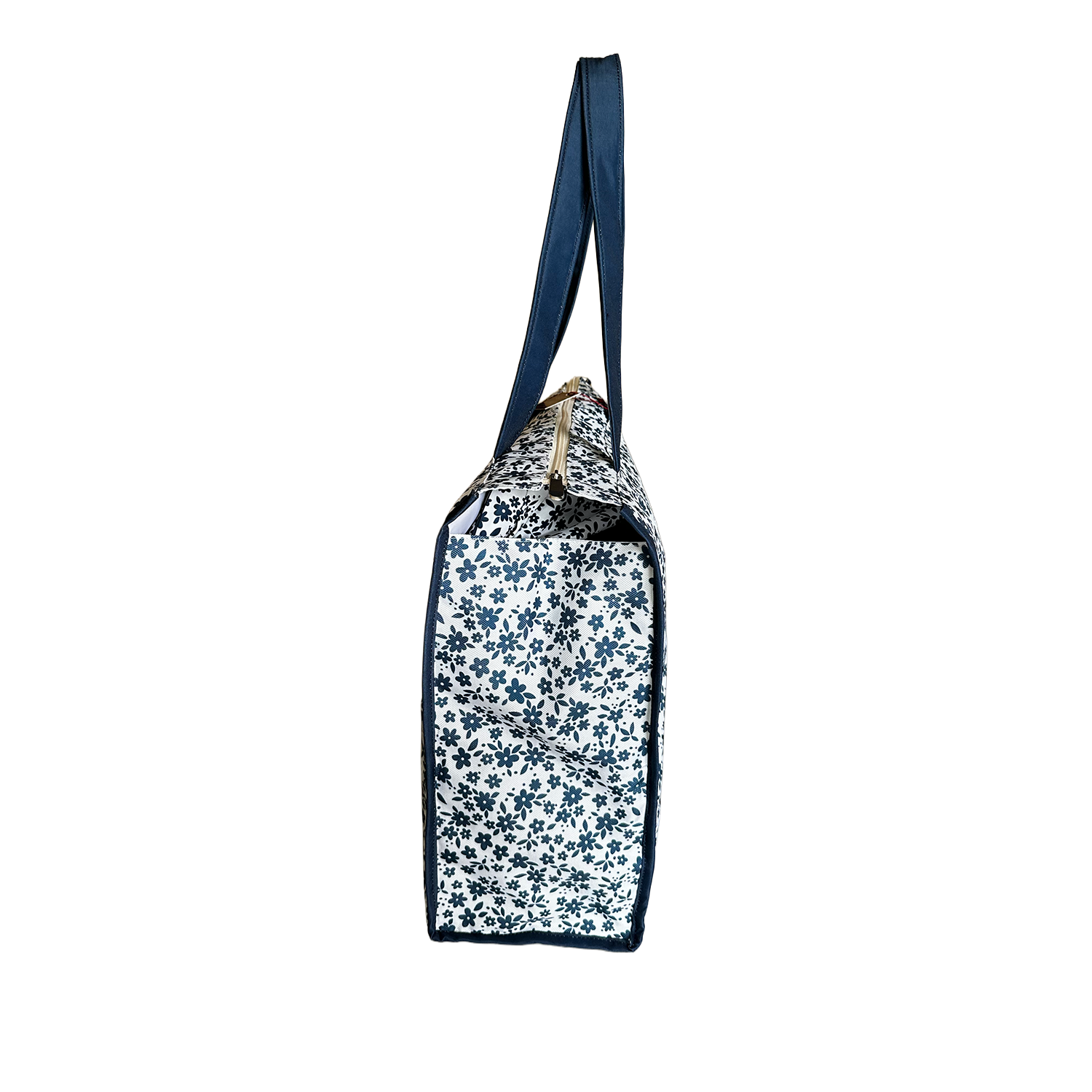 BOLSA CABE TODO GIGANTE FLORES AZULES