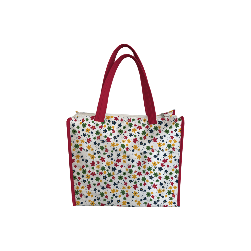 BOLSA CABE TODO GIGANTE FLORES COLORIDAS