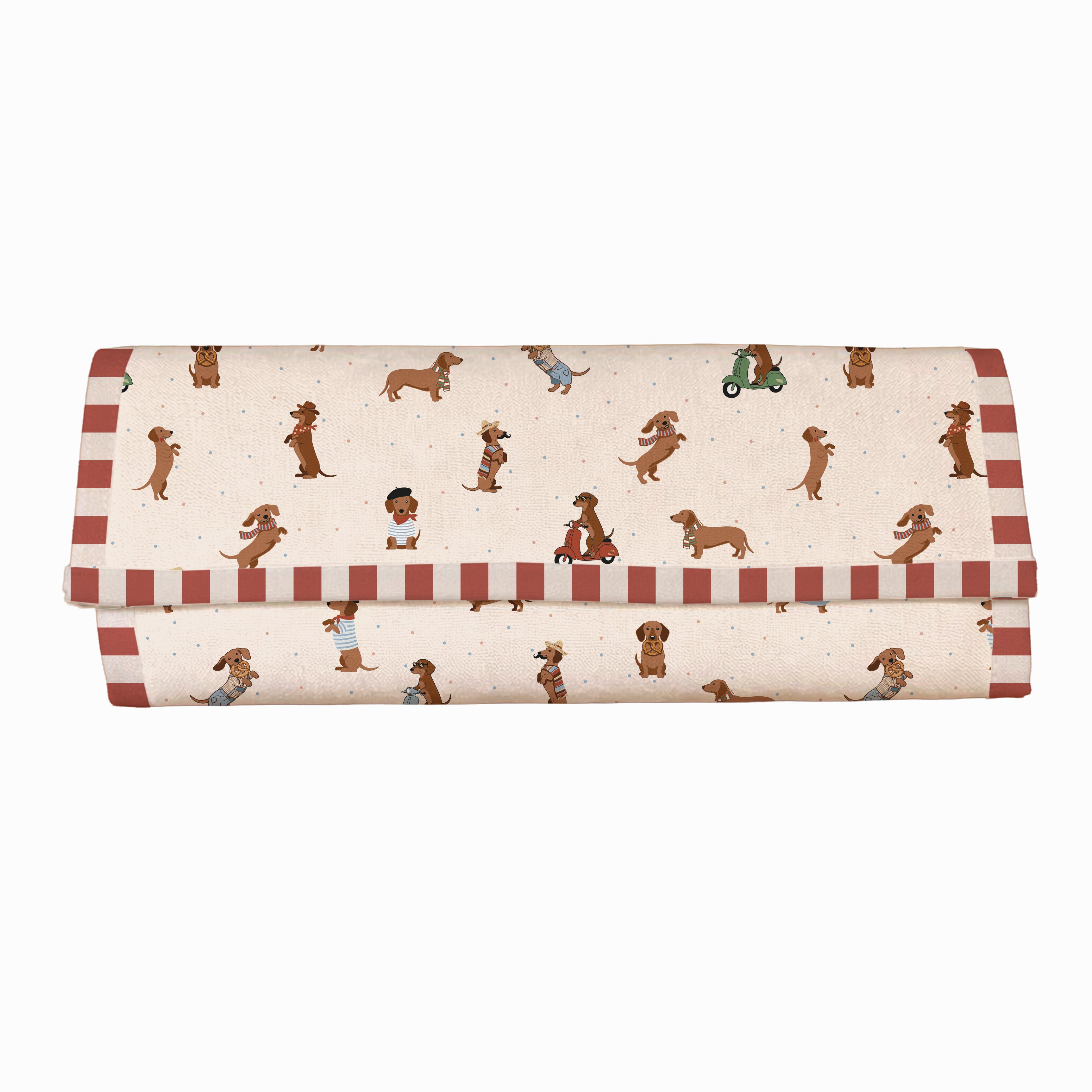 MALETA PAÑALERA CON CAMBIADOR PERRO SALCHICHA NIÑO