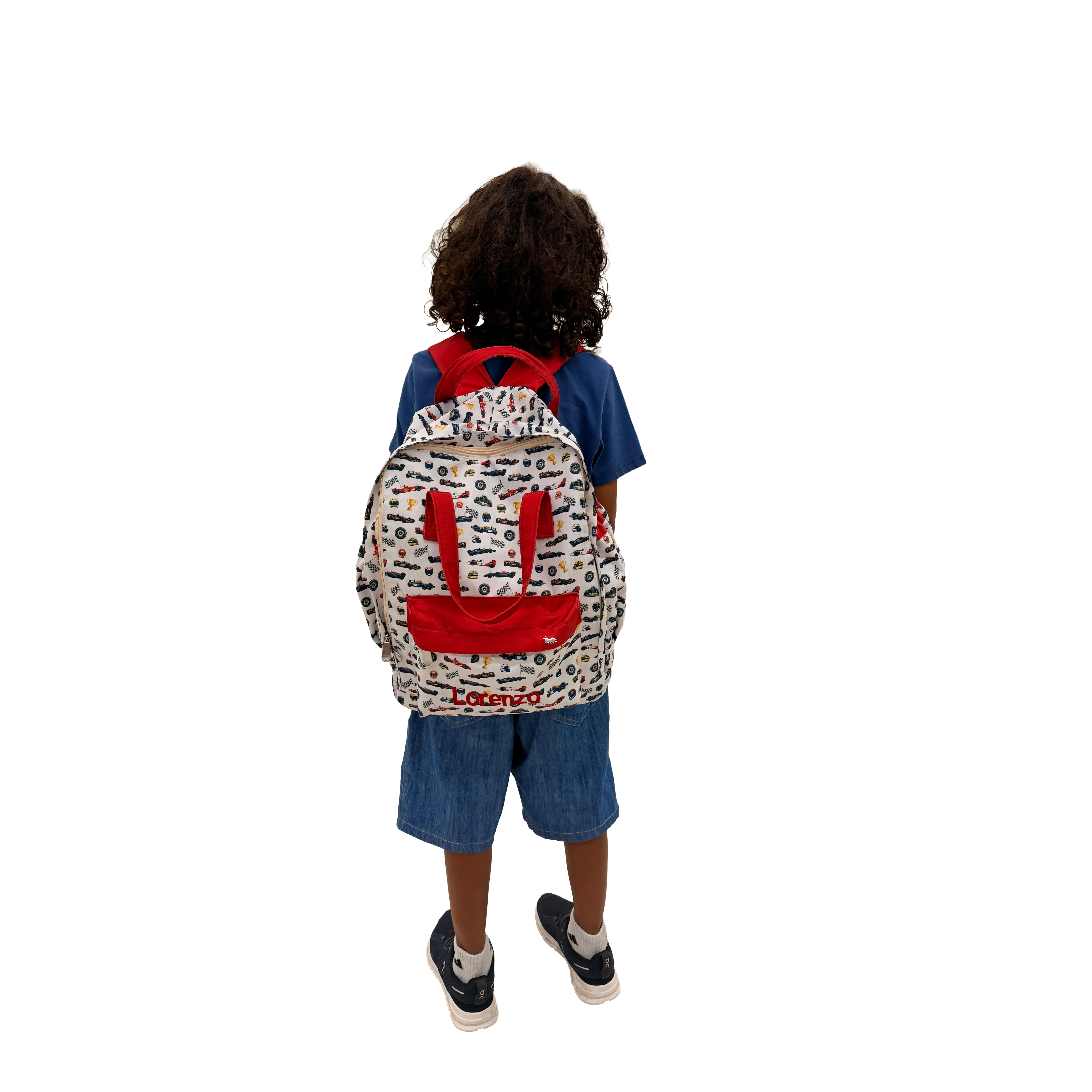MOCHILA COOL PARA ESCUELA FORMULA 1 BLANCA