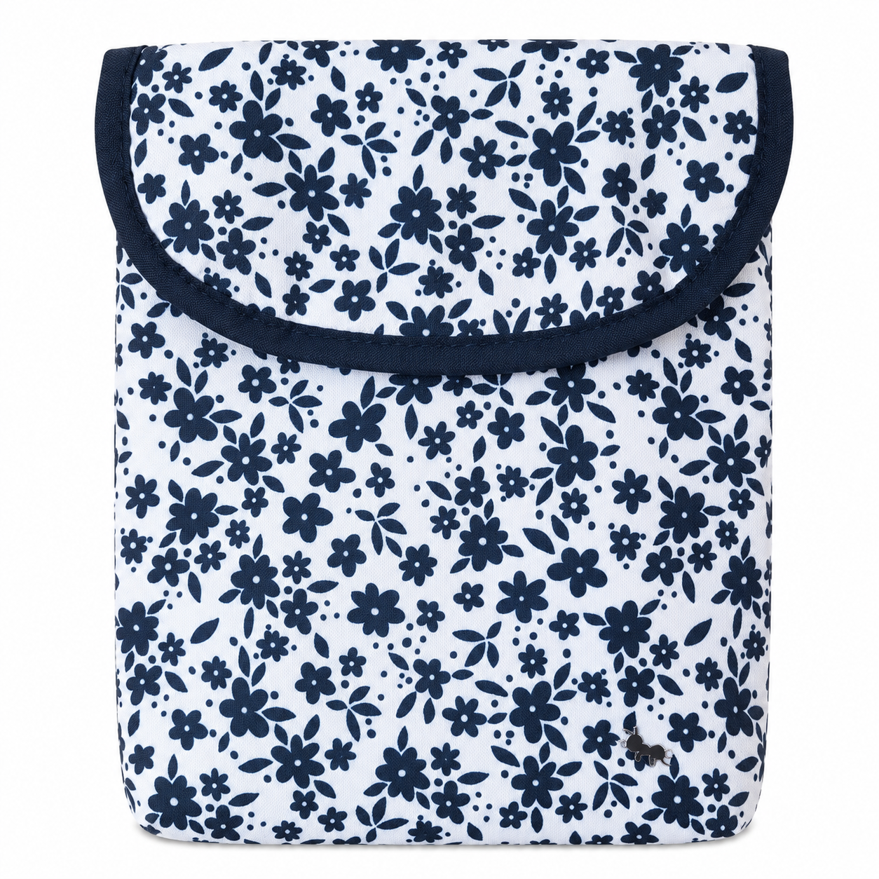 PORTA OBJETOS FLORES AZUL OSCURO