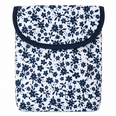 PORTA PAÑALES FLORES AZUL OSCURO