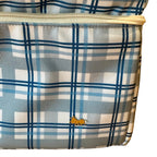 MOCHILA PAÑALERA IMPERMEABLE AJEDREZ AZUL