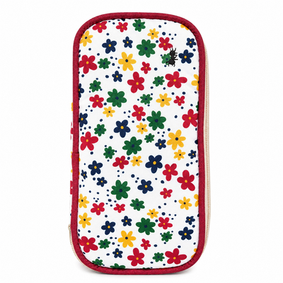 ESTUCHE ESCUELA FLORES COLORIDAS
