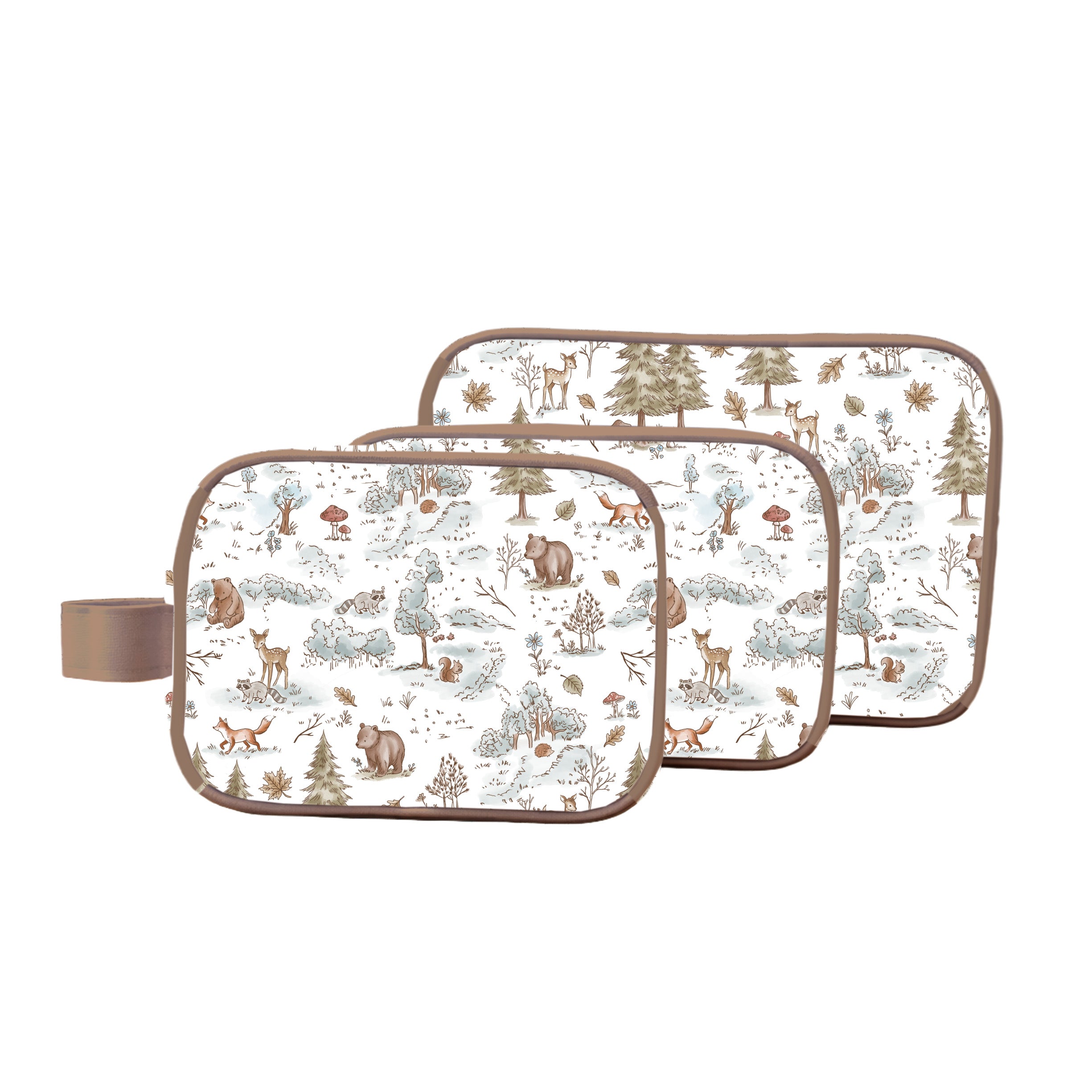 KIT 3 NECESERES OCTAVA CON ASA LATERAL