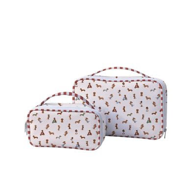 KIT 2 NECESERES ASA SUPERIOR PERROS SALCHICHA UNISEX ROJO