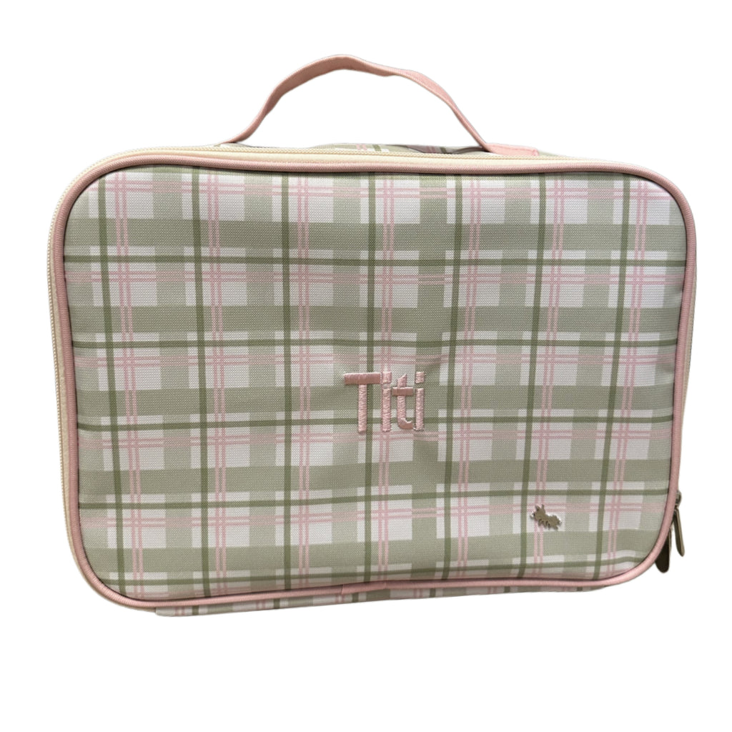 KIT 2 NECESERES ASA SUPERIOR AJEDREZ VERDE