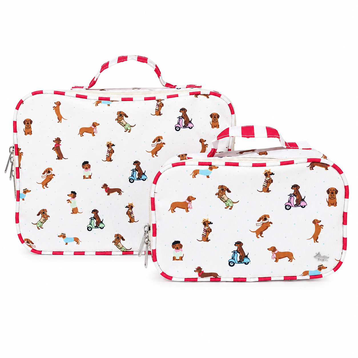 KIT 2 NECESERES ASA SUPERIOR PERROS SALCHICHA NIÑA