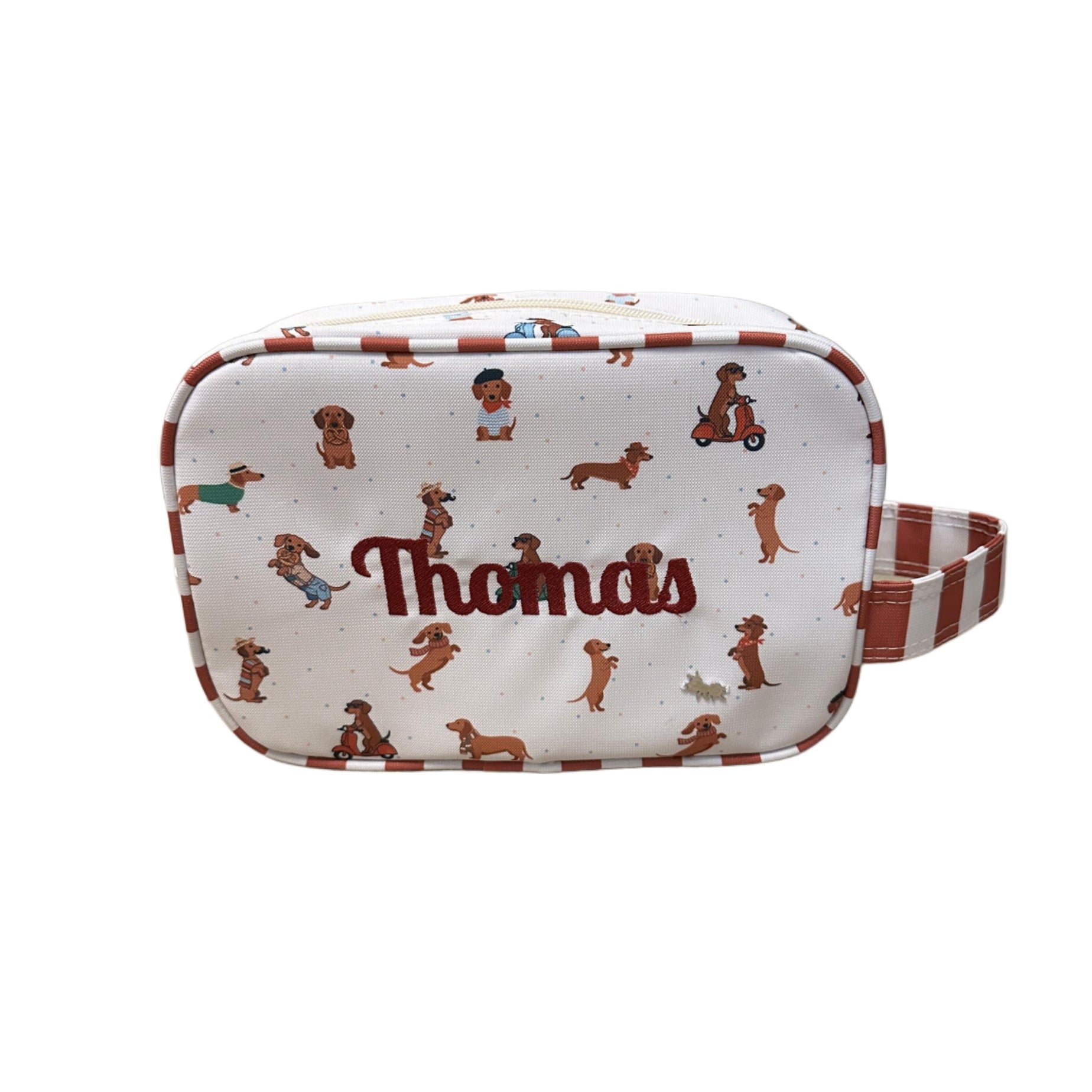 NECESER ASA LATERAL GRANDE PERROS SALCHICHA UNISEX ROJO