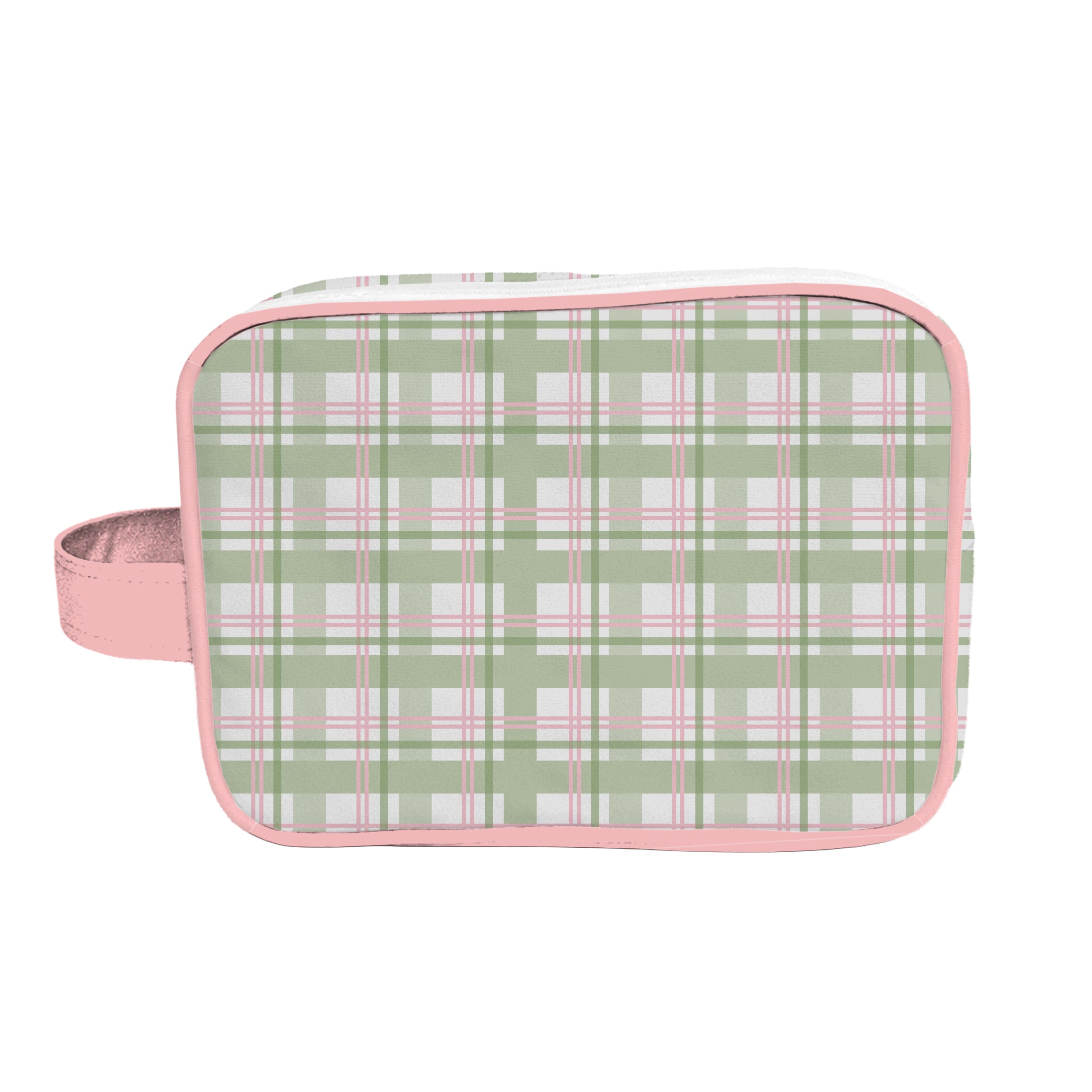 KIT 3 NECESERES ASA LATERAL MEDIANO AJEDREZ VERDE