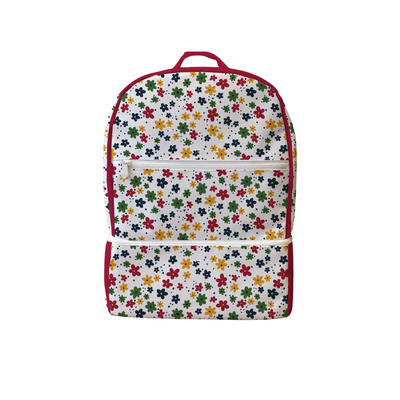 MOCHILA PAÑALERA IMPERMEABLE FLORES COLORIDAS