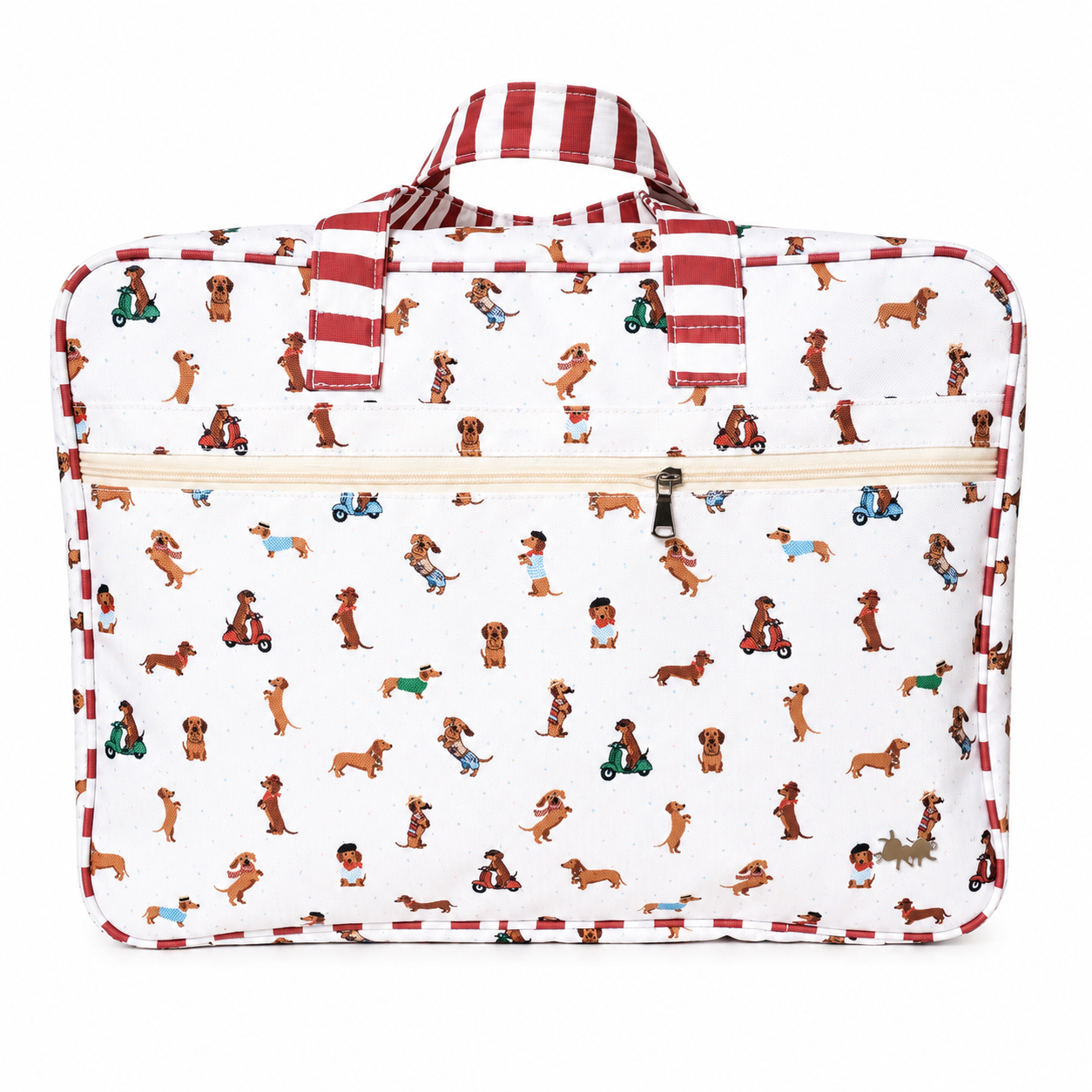 MALETA PARA FIN DE SEMANA PERROS SALCHICHA UNISEX ROJO