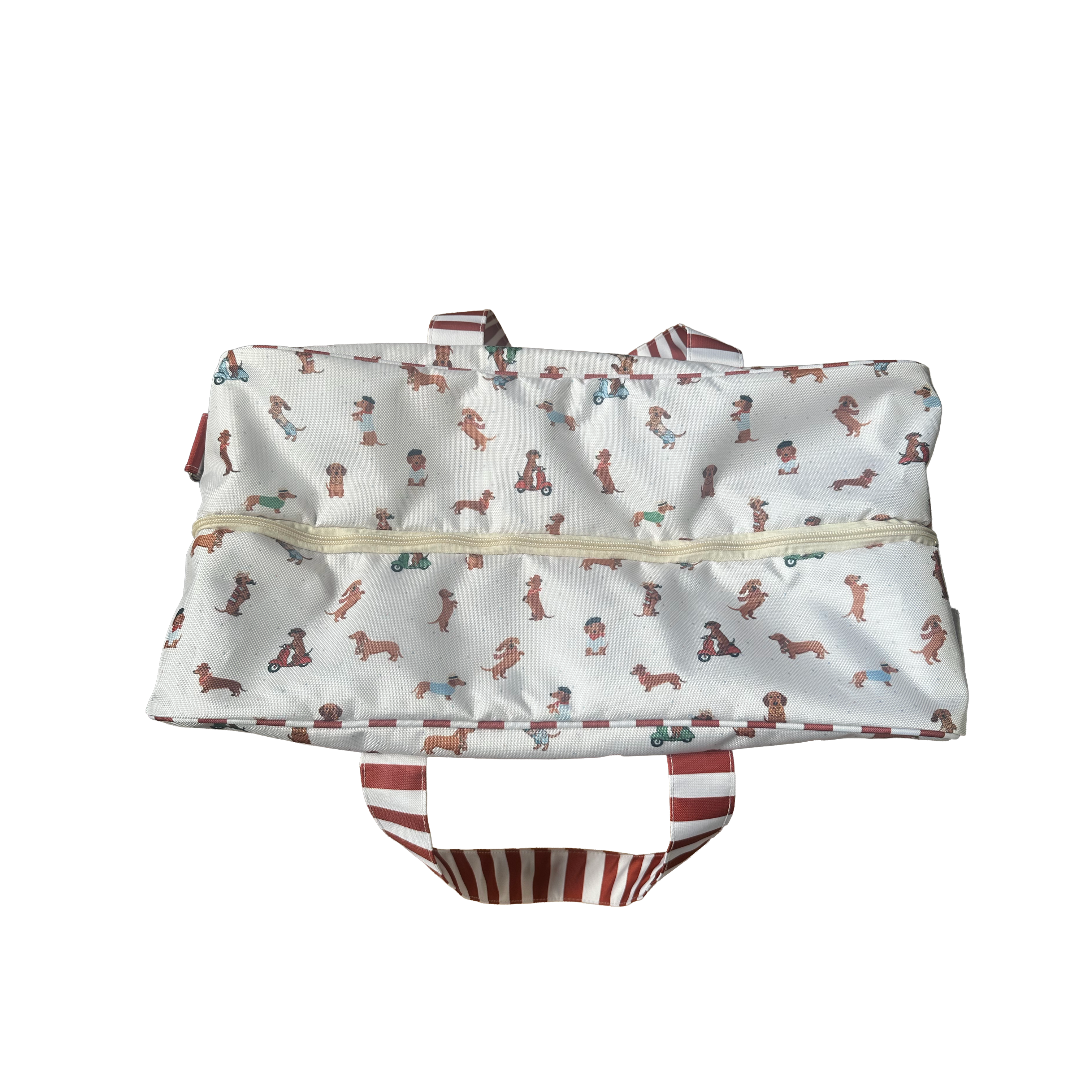 MALETA PARA FIN DE SEMANA PERROS SALCHICHA UNISEX ROJO