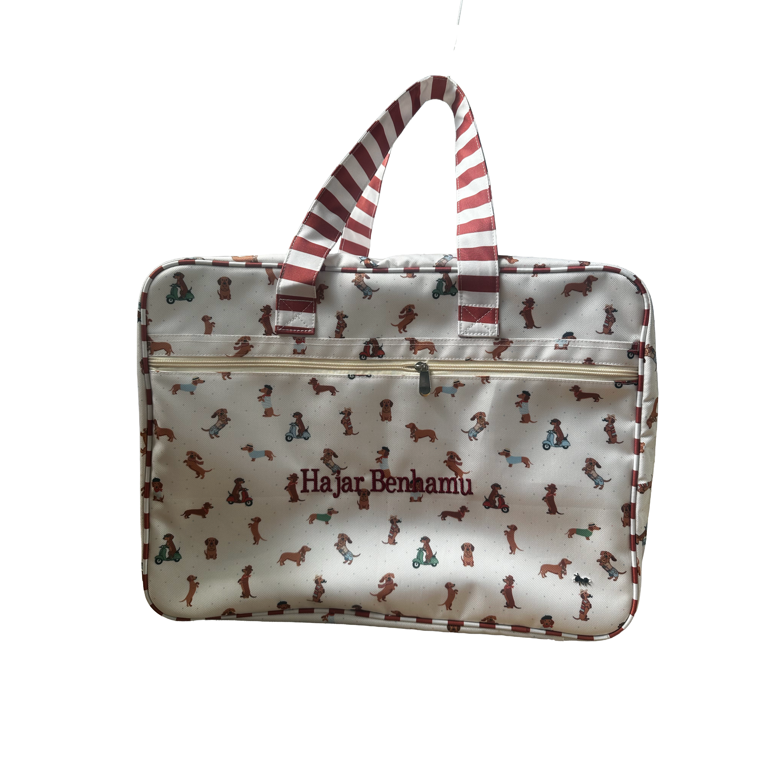 MALETA PARA FIN DE SEMANA PERROS SALCHICHA UNISEX ROJO