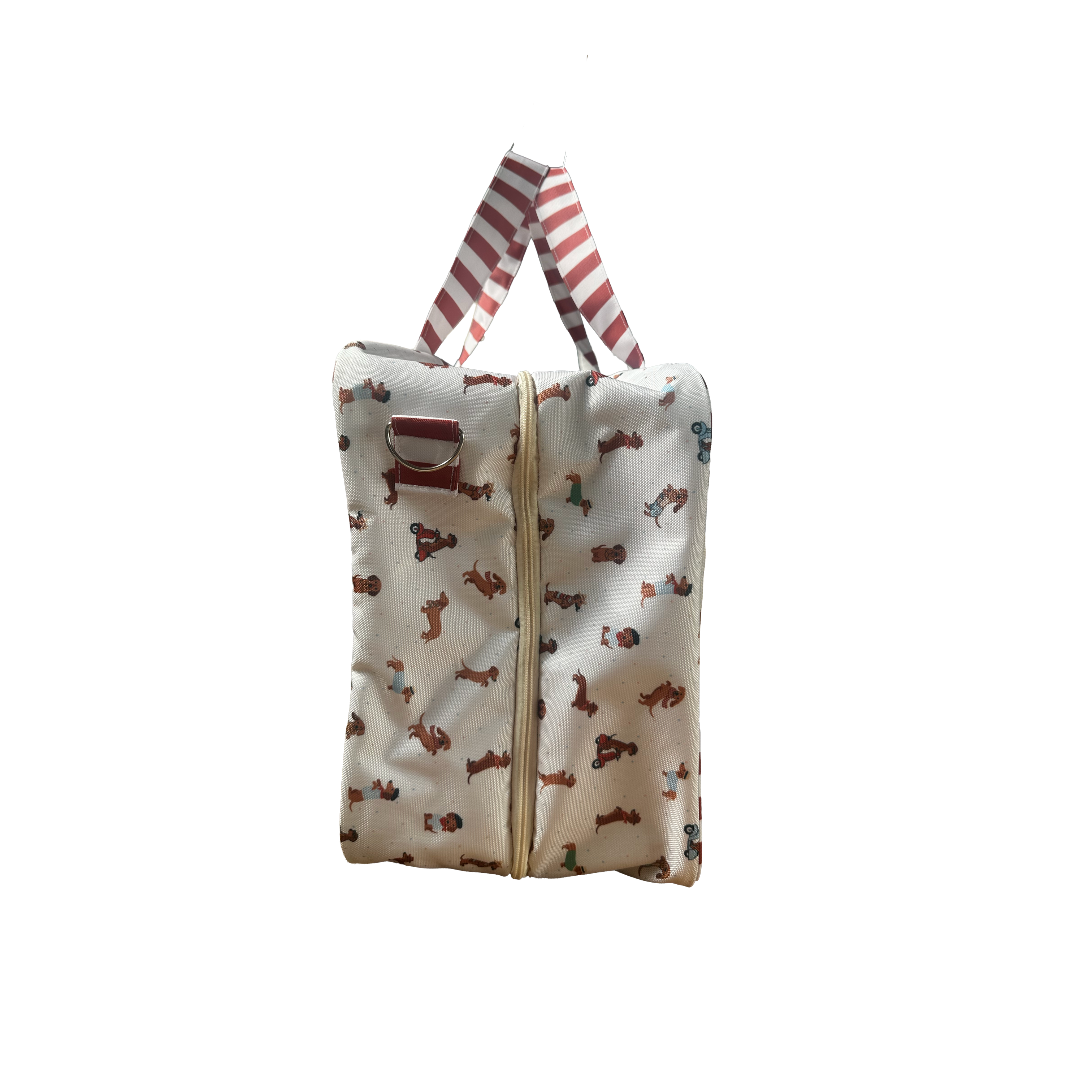 MALETA PARA FIN DE SEMANA PERROS SALCHICHA UNISEX ROJO