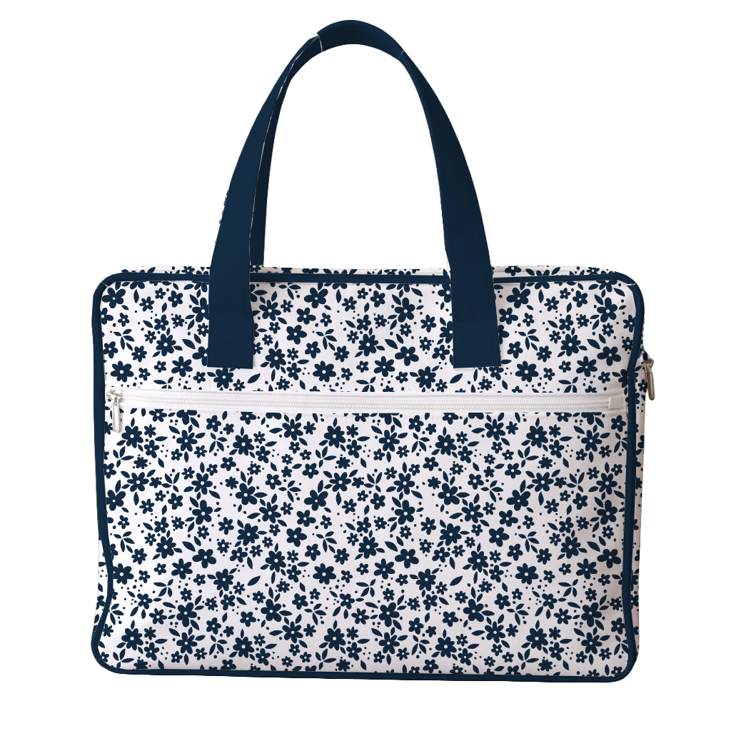 MALETA PARA FIN DE SEMANA FLORES AZULES