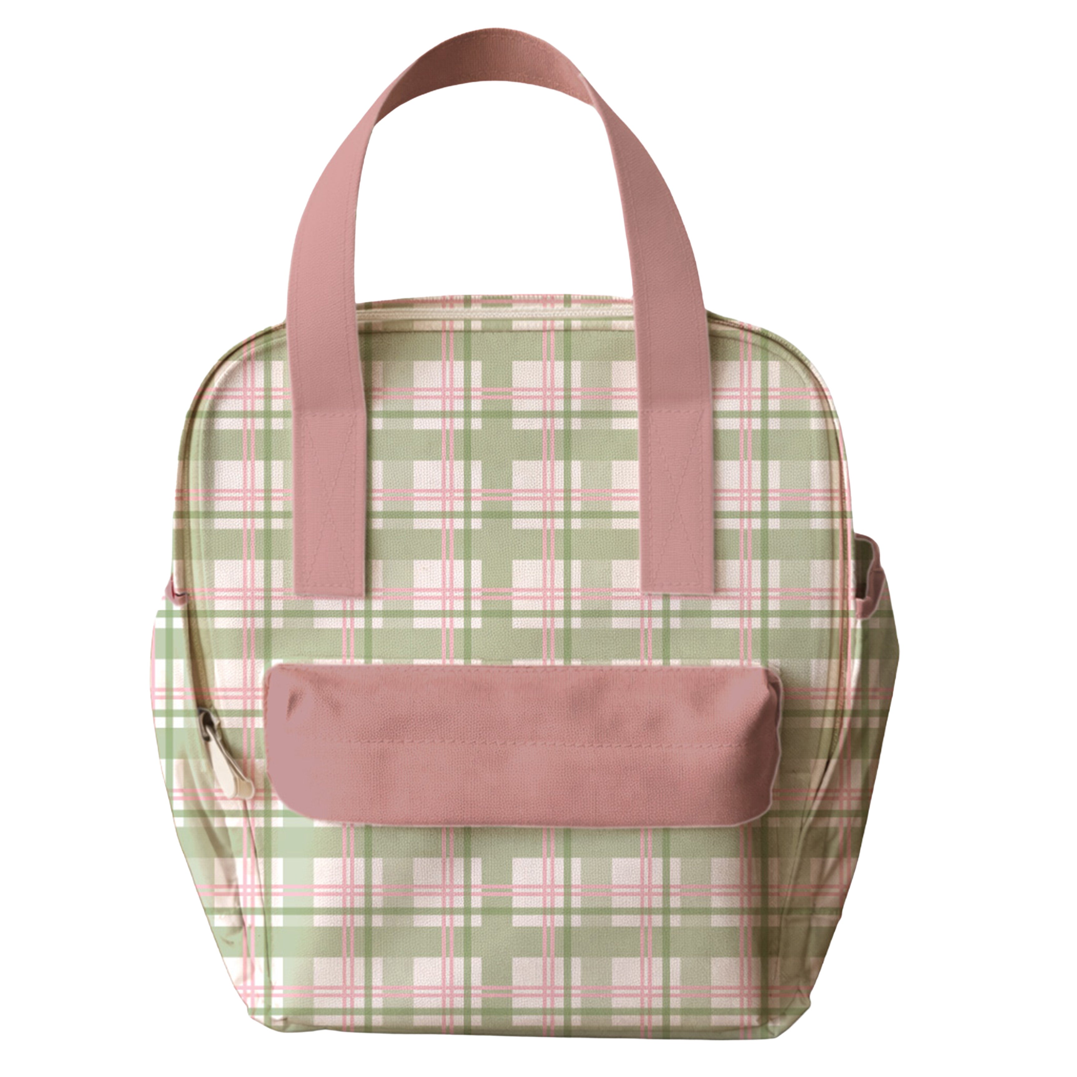 MI PRIMERA MOCHILA AJEDREZ VERDE