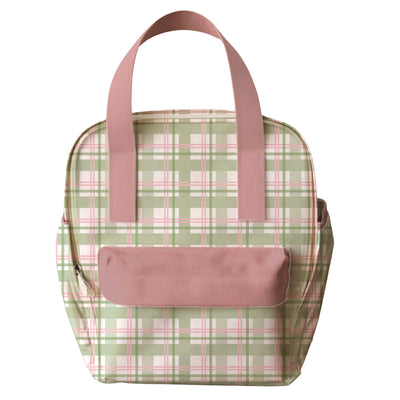 MI PRIMERA MOCHILA AJEDREZ VERDE