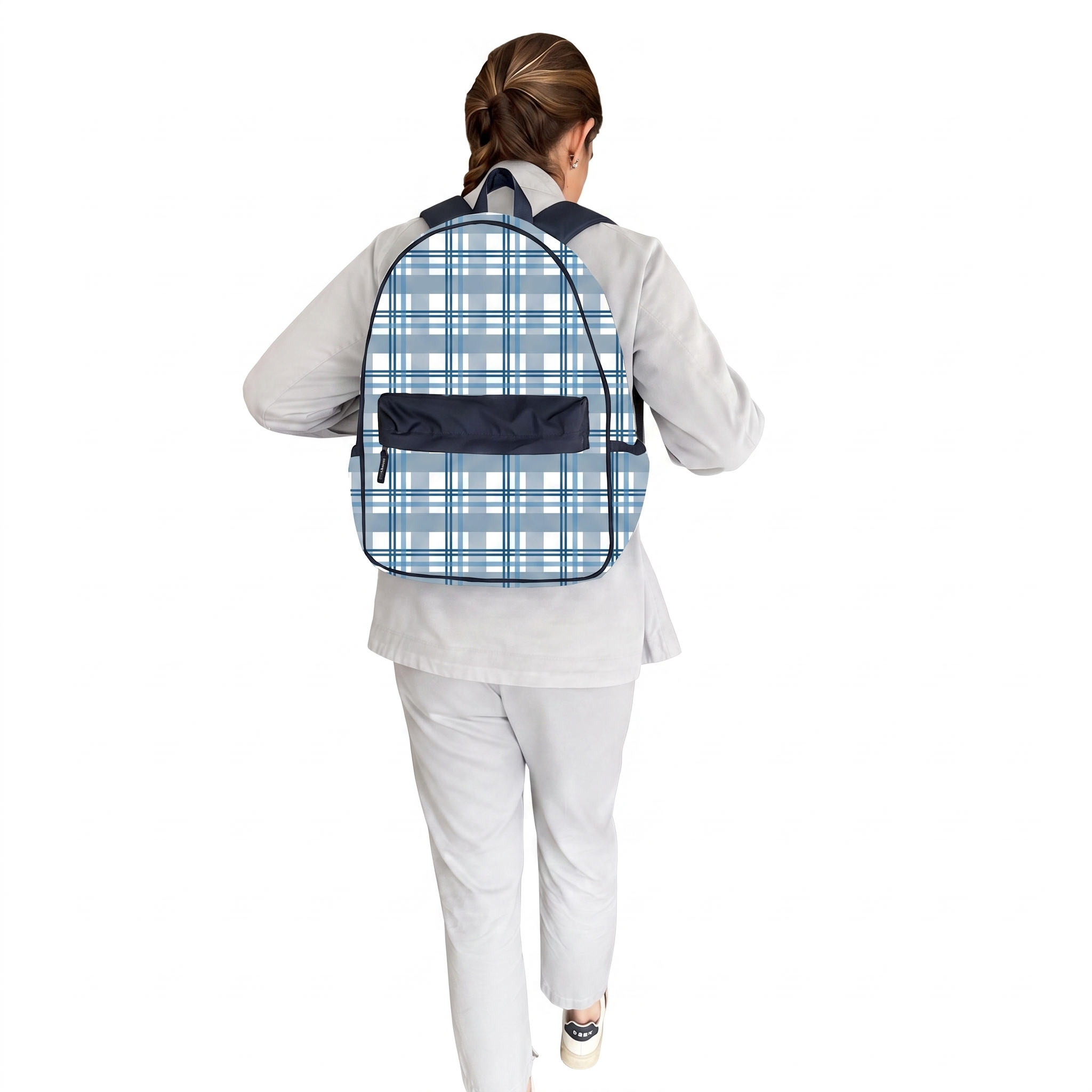 MOCHILA CLÁSICA AJEDREZ AZUL