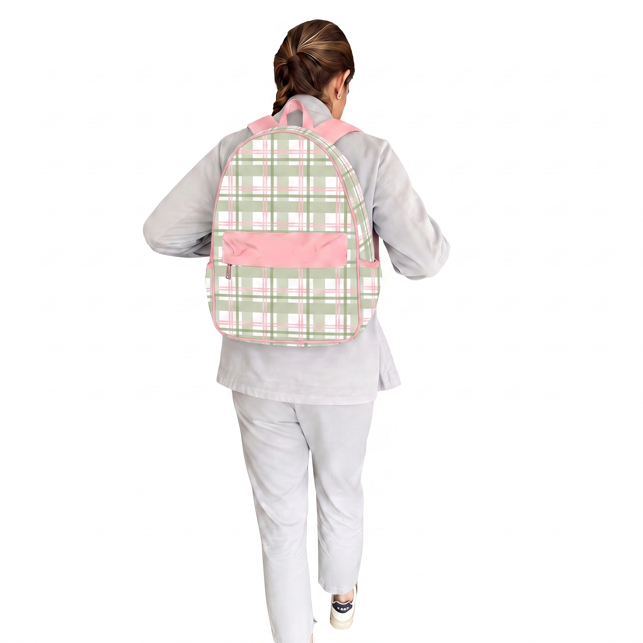 MOCHILA CLÁSICA AJEDREZ VERDE