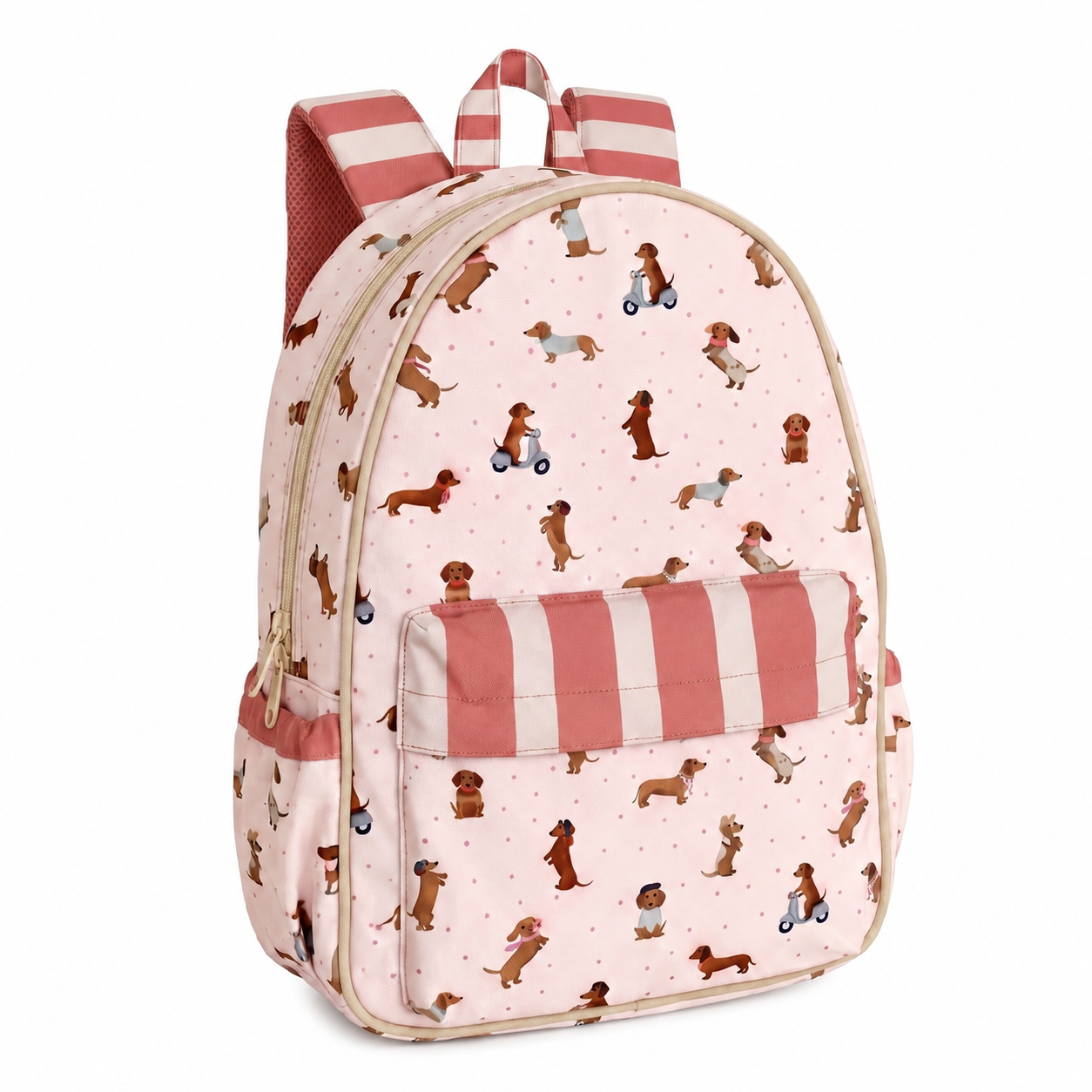 MOCHILA CLÁSICA PERROS SALCHICHA UNISEX ROJO