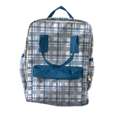 MOCHILA COOL PARA ESCUELA AJEDREZ AZUL