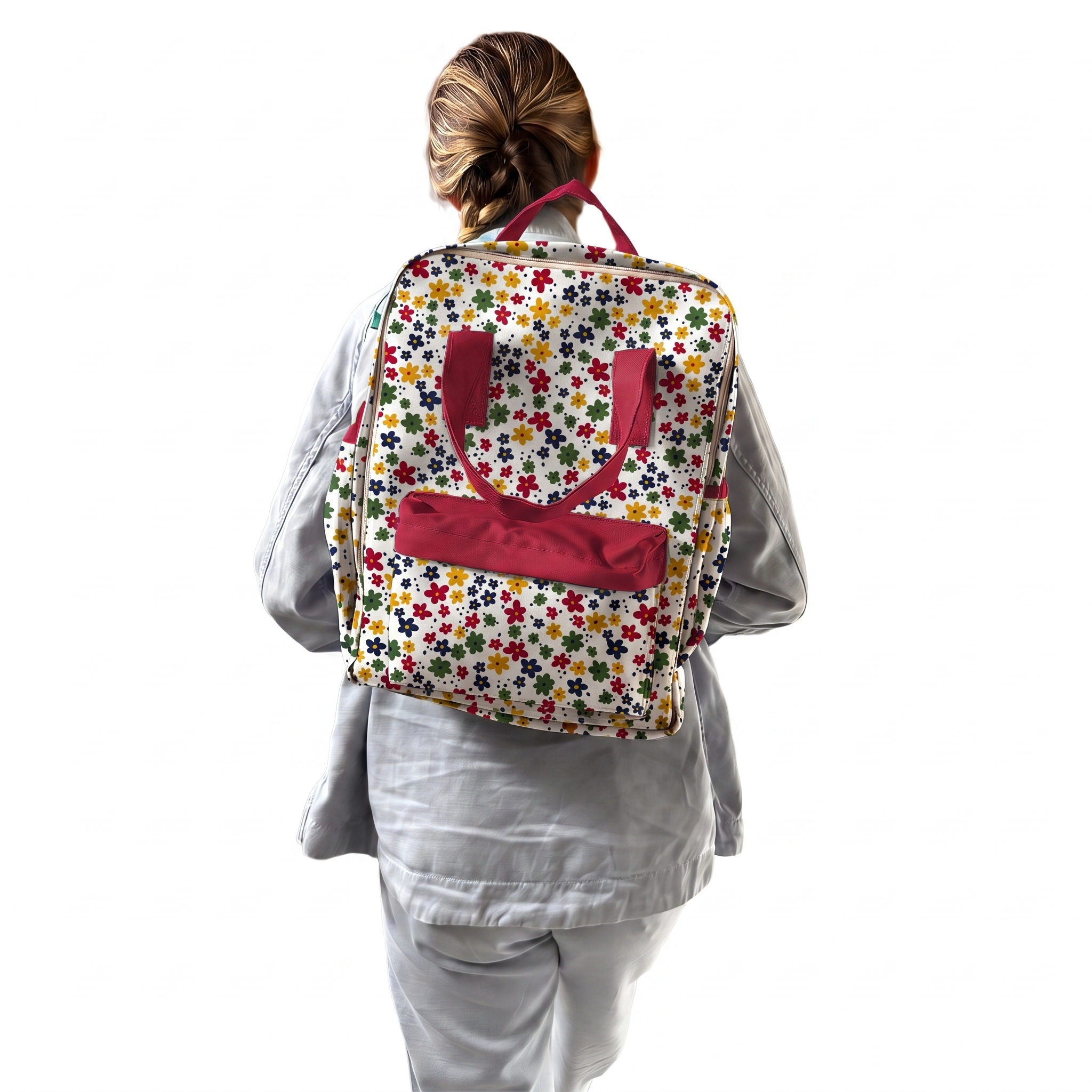 MOCHILA COOL PARA ESCUELA FLORES COLORIDAS