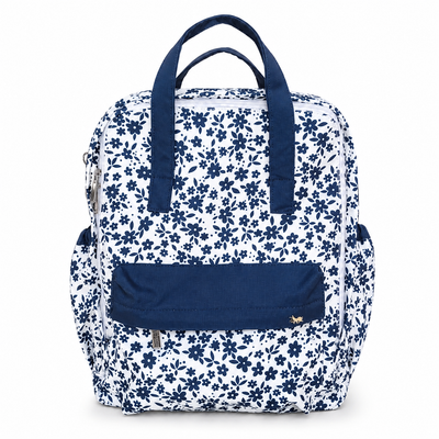 MOCHILA COOL PARA ESCUELA FLORES AZULES