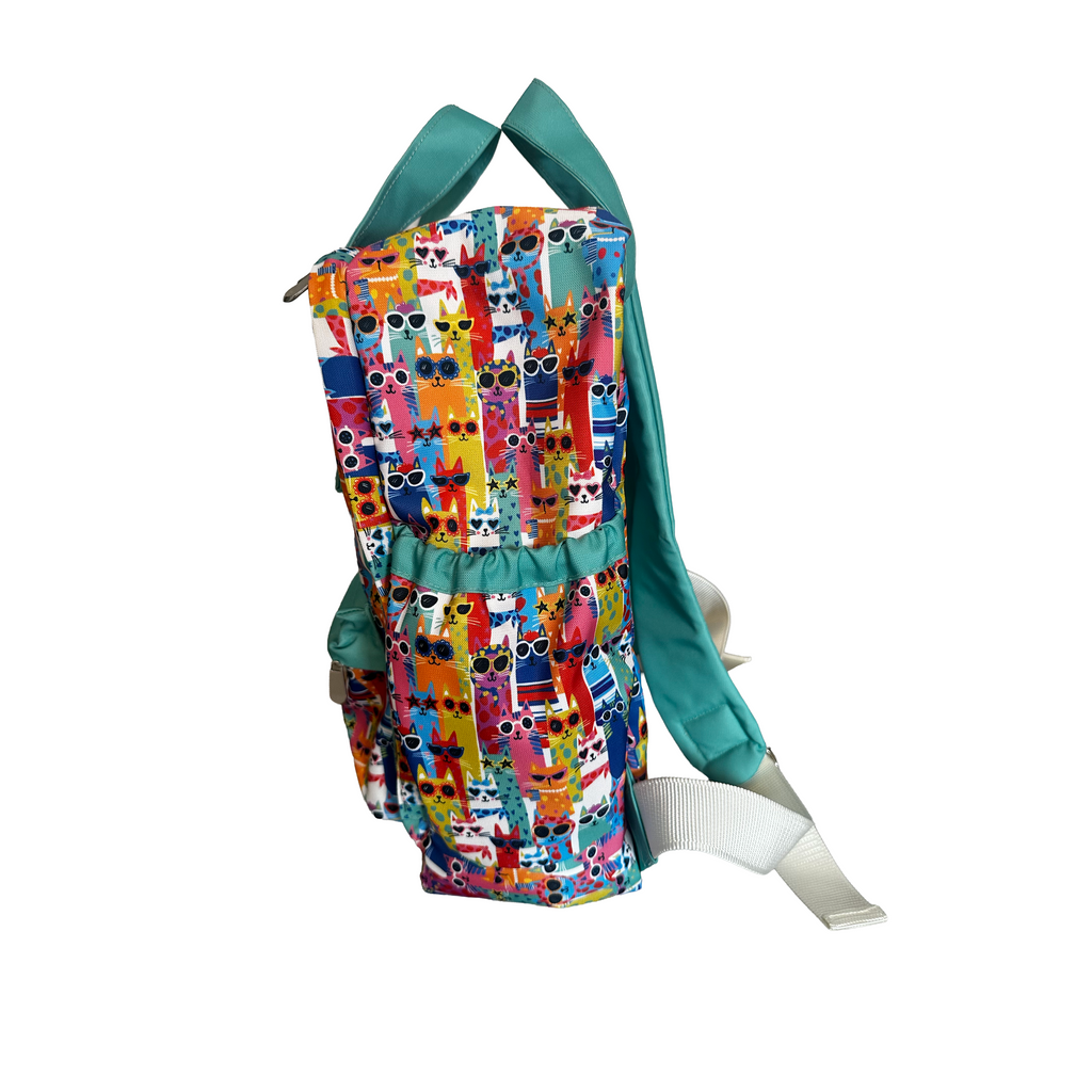 MOCHILA COOL PARA ESCUELA GATOS