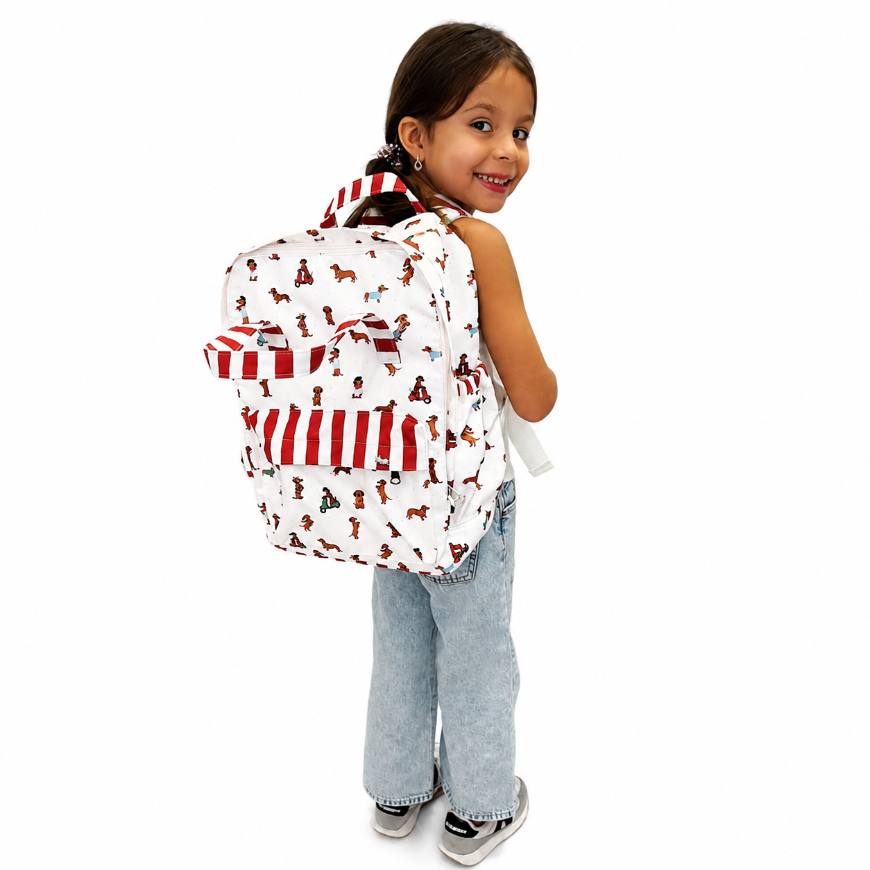 MOCHILA COOL PARA ESCUELA PERROS SALCHICHA NIÑA