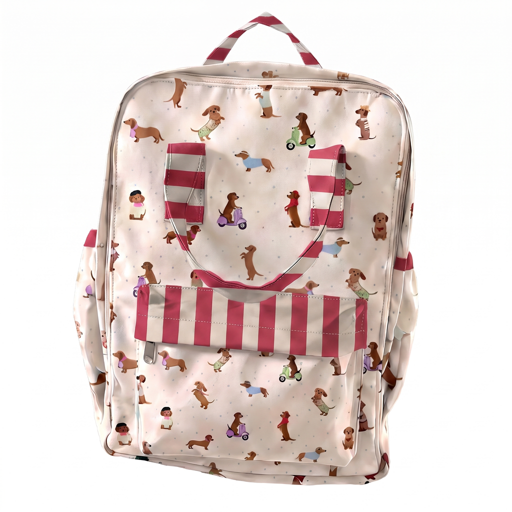 MOCHILA COOL PARA ESCUELA PERROS SALCHICHA NIÑA