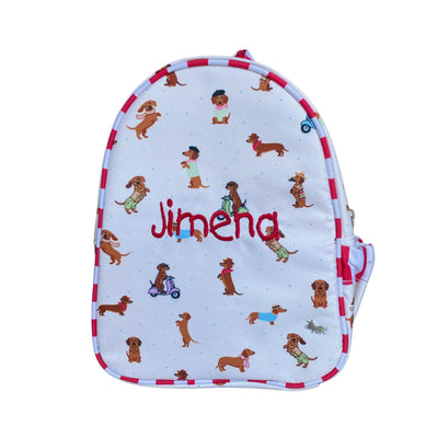 MOCHILA MINI BABY PERROS SALCHICHA NIÑA