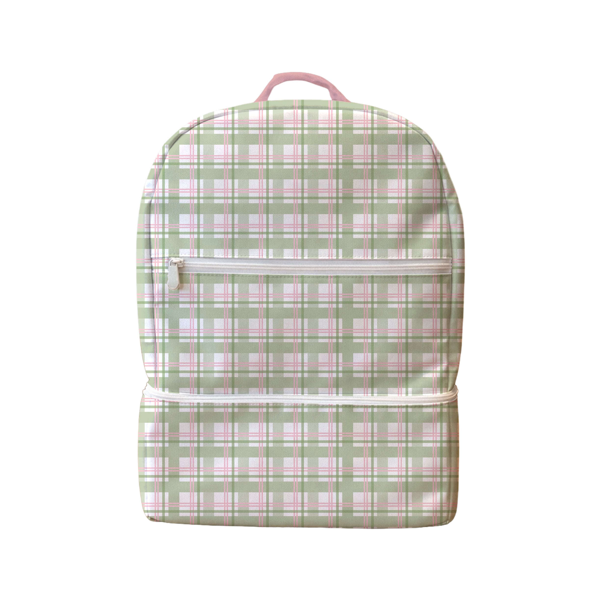 MOCHILA PAÑALERA IMPERMEABLE AJEDREZ VERDE