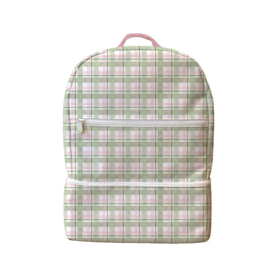 MOCHILA PAÑALERA IMPERMEABLE AJEDREZ VERDE