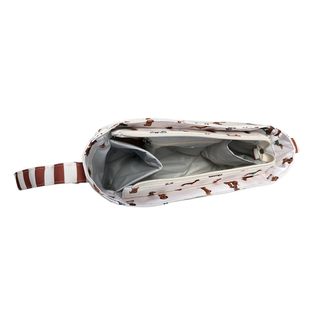 ORGANIZADOR PARA CARRIOLA PERROS SALCHICHA UNISEX ROJO