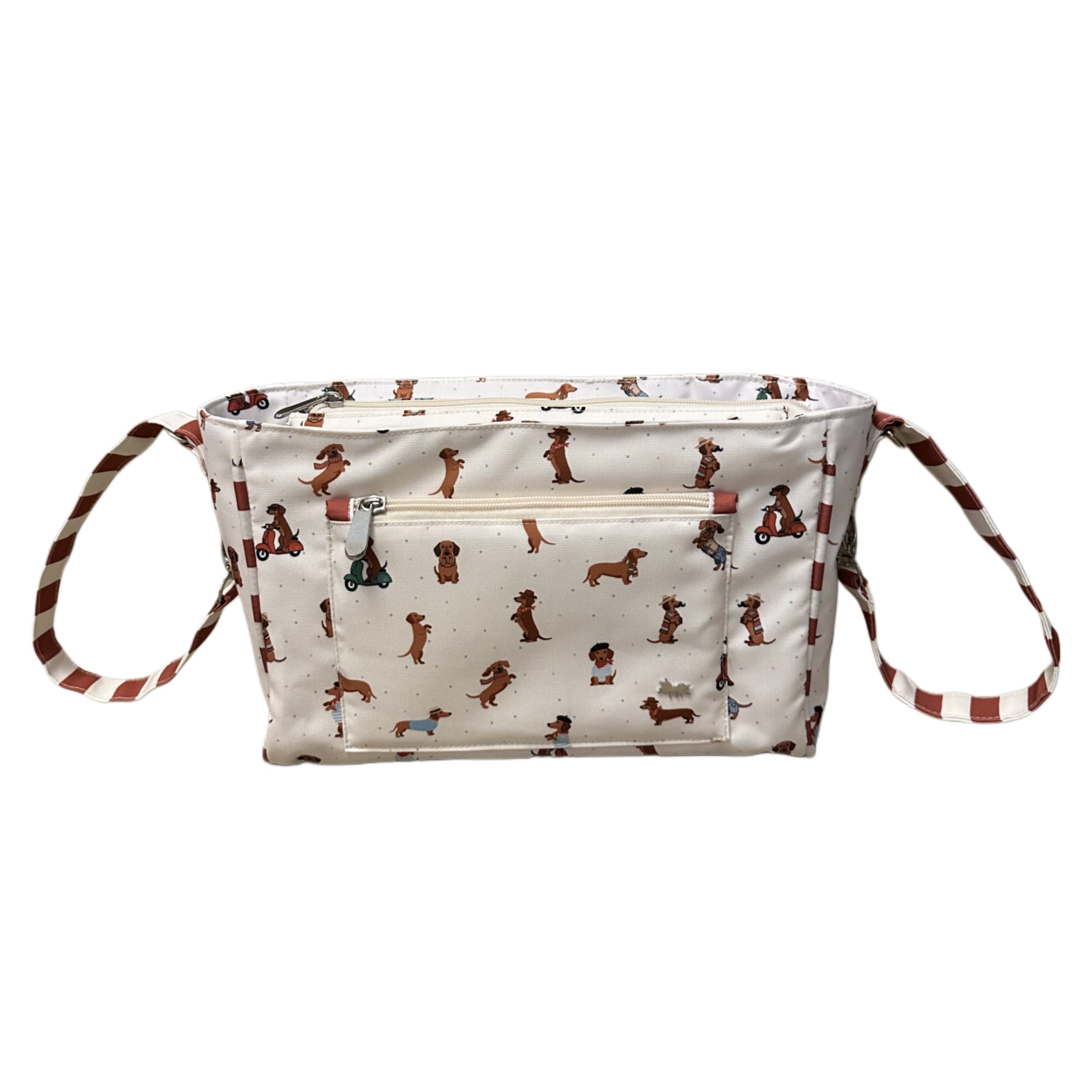 ORGANIZADOR PARA CARRIOLA PERROS SALCHICHA UNISEX ROJO