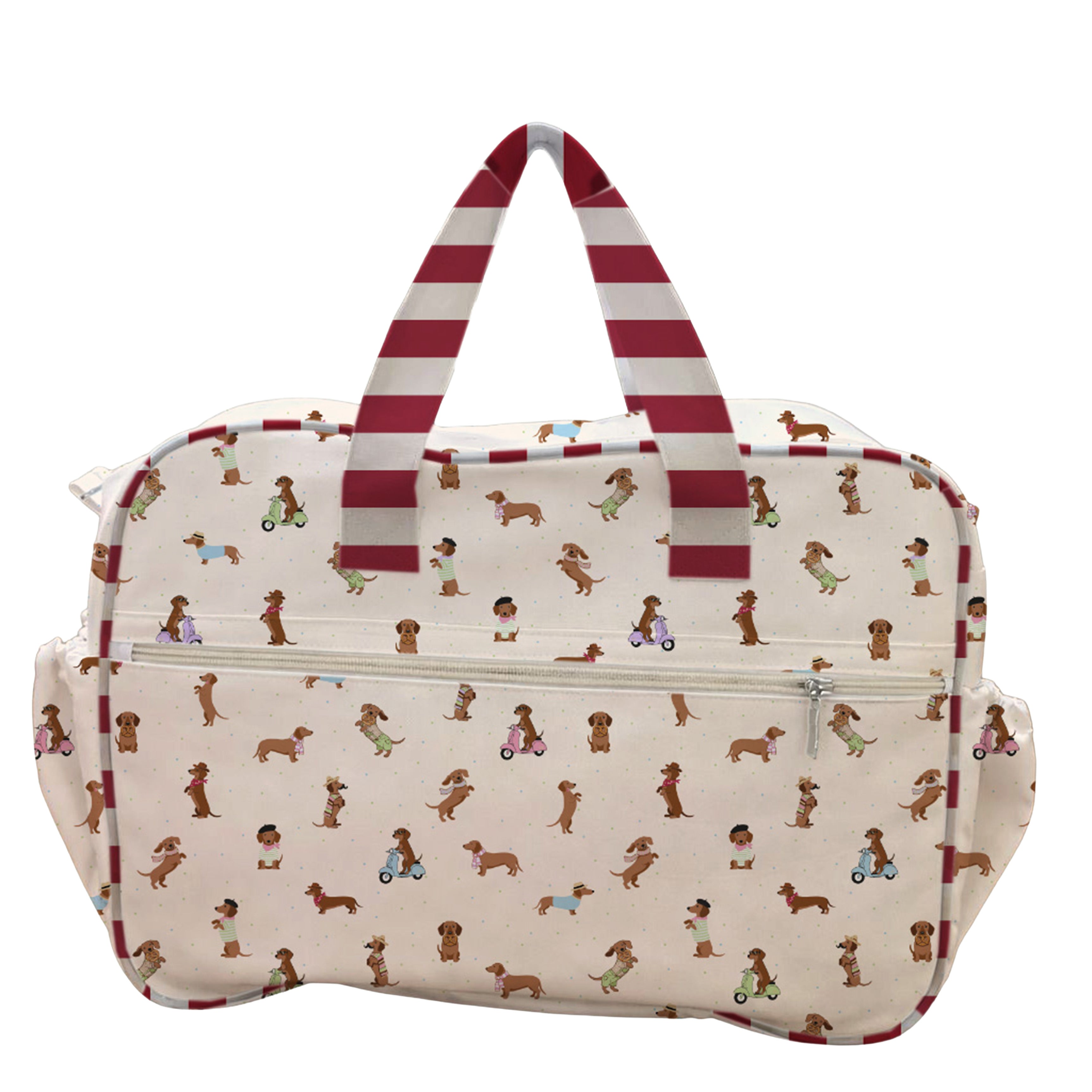 MALETA PAÑALERA CON CAMBIADOR PERRO SALCHICHA NIÑA