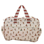 MALETA PAÑALERA CON CAMBIADOR PERROS SALCHICHA UNISEX ROJO