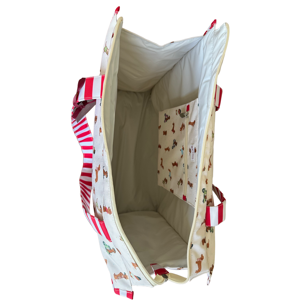 CARRY-ALL GIGANTE PERROS SALCHICHA NIÑA