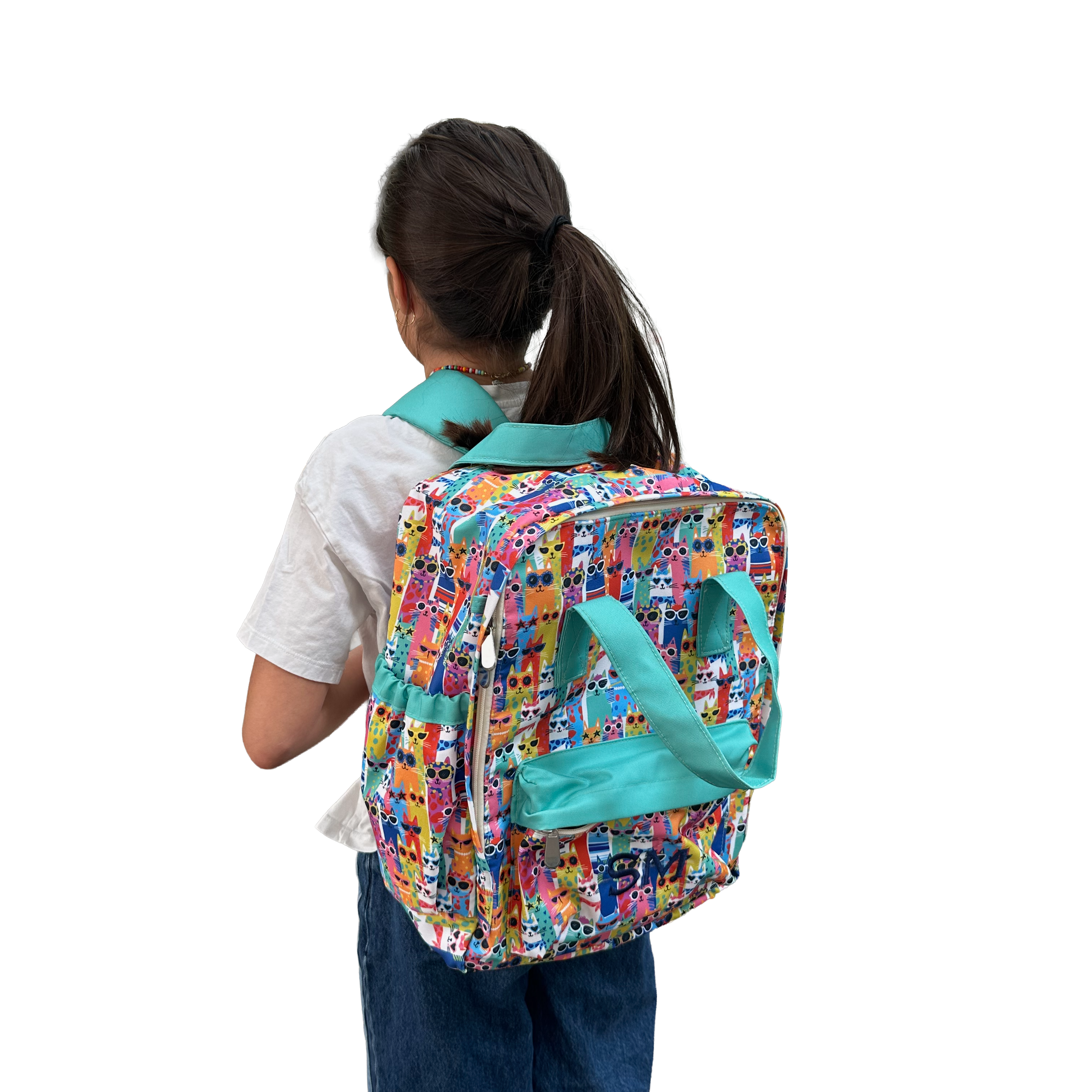 MOCHILA COOL PARA ESCUELA GATOS